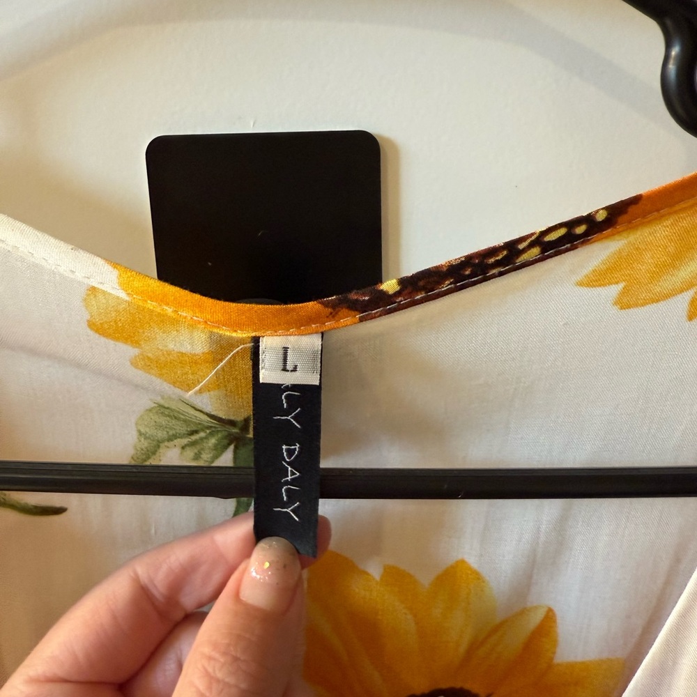 Sunflower Print Button-Down Dress - image 2